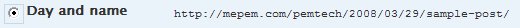 Year Month Date Time URL in WordPress